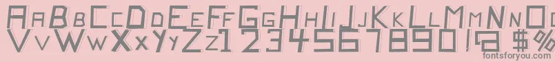 QuitochickenRegular Font – Gray Fonts on Pink Background
