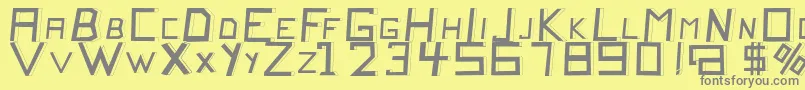 QuitochickenRegular Font – Gray Fonts on Yellow Background