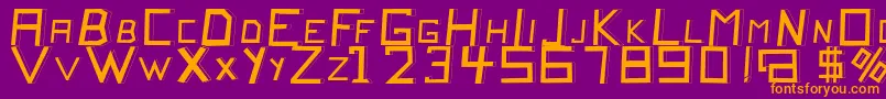 QuitochickenRegular Font – Orange Fonts on Purple Background