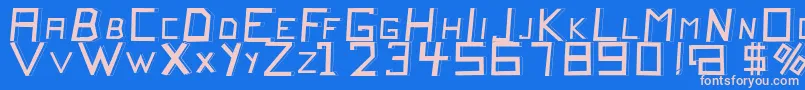 QuitochickenRegular Font – Pink Fonts on Blue Background