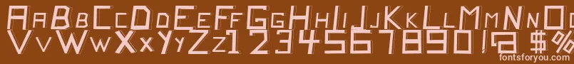 QuitochickenRegular Font – Pink Fonts on Brown Background