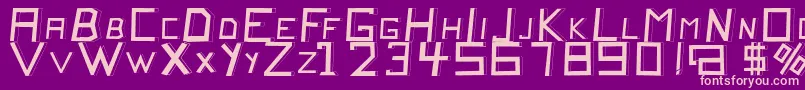 QuitochickenRegular Font – Pink Fonts on Purple Background