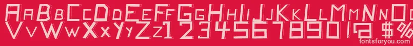 QuitochickenRegular Font – Pink Fonts on Red Background