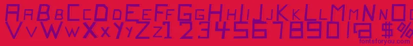 QuitochickenRegular Font – Purple Fonts on Red Background