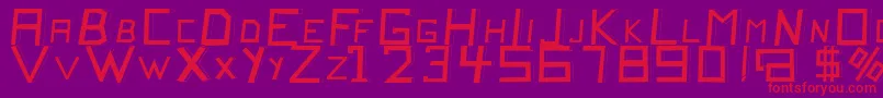 QuitochickenRegular Font – Red Fonts on Purple Background