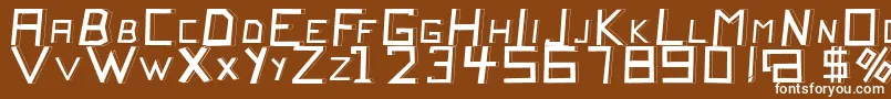 QuitochickenRegular Font – White Fonts on Brown Background