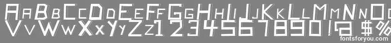 フォントQuitochickenRegular – 灰色の背景に白い文字