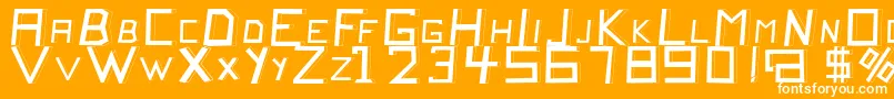 QuitochickenRegular Font – White Fonts on Orange Background