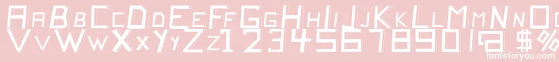 QuitochickenRegular Font – White Fonts on Pink Background