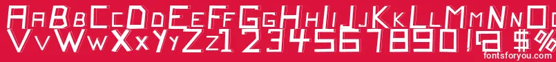 QuitochickenRegular Font – White Fonts on Red Background