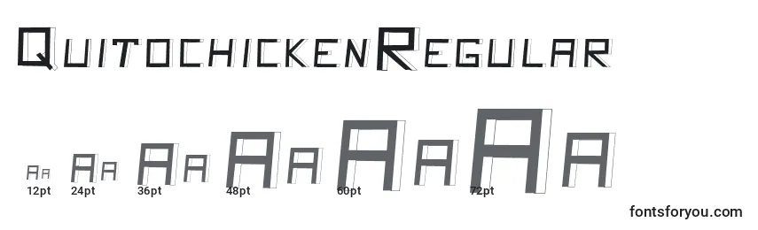 Размеры шрифта QuitochickenRegular