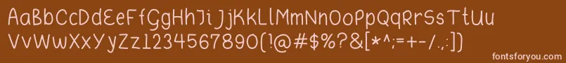 Шрифт Asdafdasg – розовые шрифты на коричневом фоне