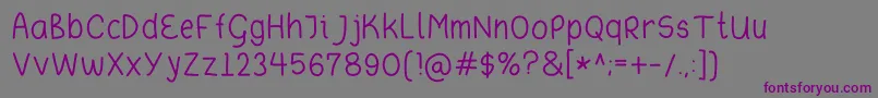 Шрифт Asdafdasg – фиолетовые шрифты на сером фоне