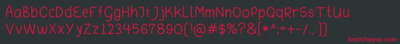 フォントAsdafdasg – 黒い背景に赤い文字