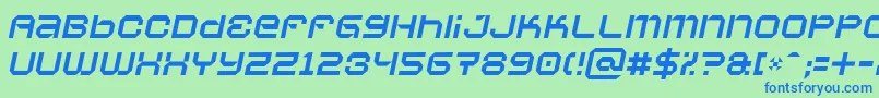 Vaporbsi Font – Blue Fonts on Green Background