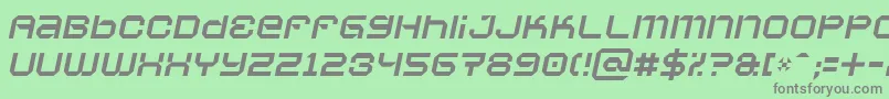 Vaporbsi Font – Gray Fonts on Green Background