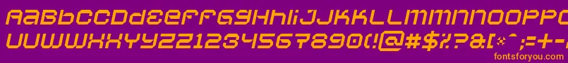 Vaporbsi-fontti – oranssit fontit violetilla taustalla