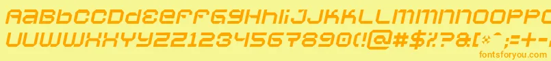 Vaporbsi Font – Orange Fonts on Yellow Background