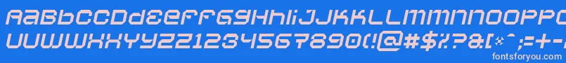 フォントVaporbsi – ピンクの文字、青い背景