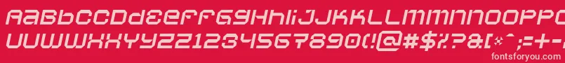 Vaporbsi Font – Pink Fonts on Red Background