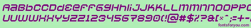 Vaporbsi Font – Purple Fonts on Green Background
