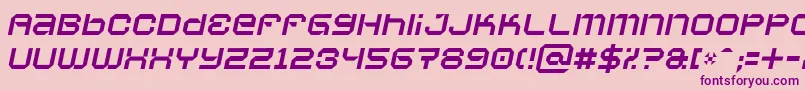 Vaporbsi-Schriftart – Violette Schriften auf rosa Hintergrund