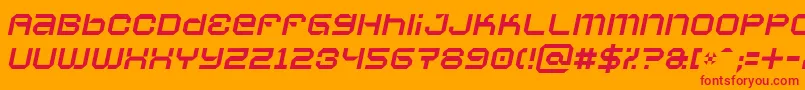 Vaporbsi Font – Red Fonts on Orange Background
