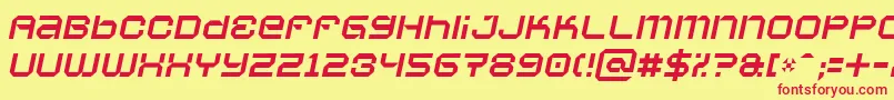 Vaporbsi Font – Red Fonts on Yellow Background