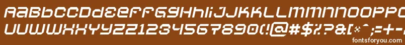 フォントVaporbsi – 茶色の背景に白い文字