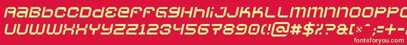 Vaporbsi Font – Yellow Fonts on Red Background
