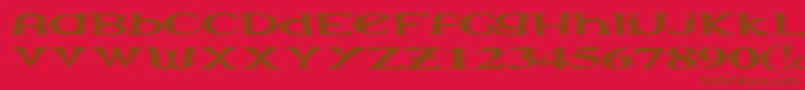 Extrano Font – Brown Fonts on Red Background