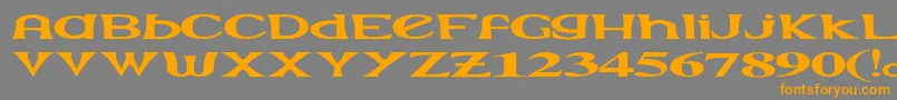 Extrano Font – Orange Fonts on Gray Background