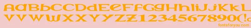 Extrano Font – Orange Fonts on Pink Background