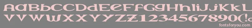 Extrano Font – Pink Fonts on Gray Background
