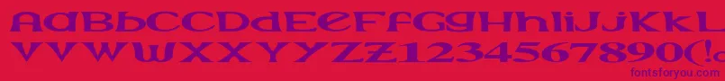 Fonte Extrano – fontes roxas em um fundo vermelho