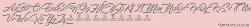 WalkingStonesPersonalUse Font – Gray Fonts on Pink Background