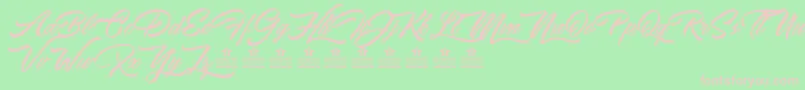 WalkingStonesPersonalUse Font – Pink Fonts on Green Background