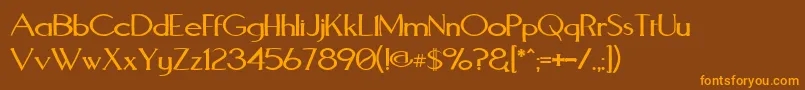 Aquawrp Font – Orange Fonts on Brown Background