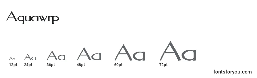 Größen der Schriftart Aquawrp