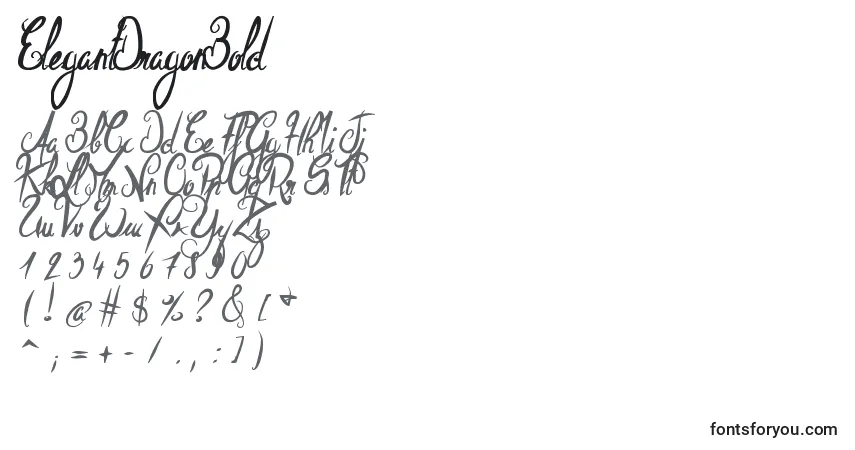 Шрифт ElegantDragonBold – алфавит, цифры, специальные символы