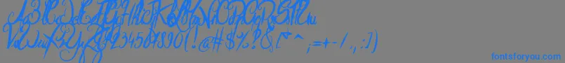 ElegantDragonBold Font – Blue Fonts on Gray Background