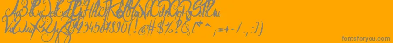 ElegantDragonBold Font – Gray Fonts on Orange Background