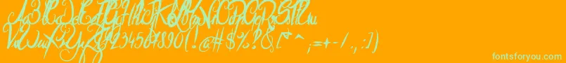 ElegantDragonBold Font – Green Fonts on Orange Background