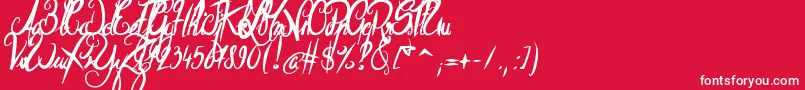 ElegantDragonBold Font – White Fonts on Red Background