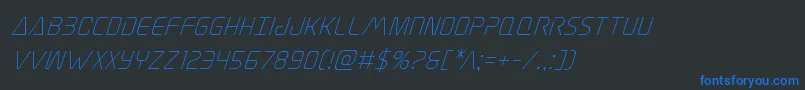 More about Elitedangersuperital Font Elitedangersuperital Font – Blue Fonts on Black Background