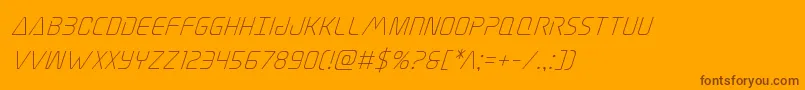 Elitedangersuperital-fontti – ruskeat fontit oranssilla taustalla