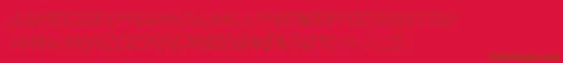 Elitedangersuperital Font – Brown Fonts on Red Background