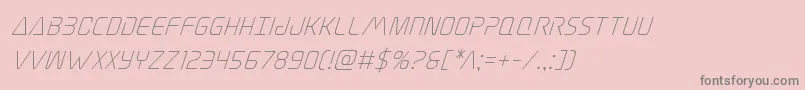Elitedangersuperital Font – Gray Fonts on Pink Background