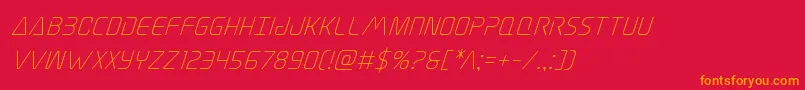 Elitedangersuperital Font – Orange Fonts on Red Background