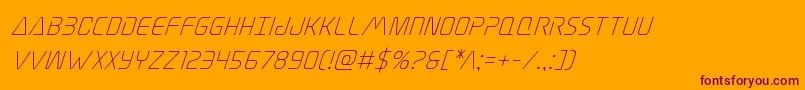Elitedangersuperital Font – Purple Fonts on Orange Background